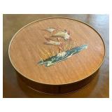 Mid Century Smith Wood Veneer Tin Duck Design