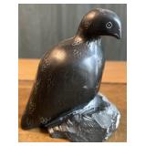 Inuit Soapstone Bird Carving Eskimo Art Stamp