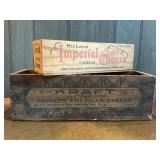 Kraft Vintage Cheese Crate Wood Boxes