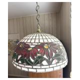 Vintage Stained Glass Hanging Light