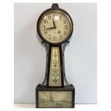 New Haven 8-Day Compensated Banjo Clock