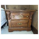 Wood Nightstand Two Drawers
