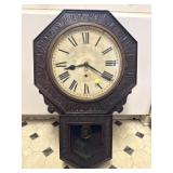 Antique New Haven Schoolhouse Clock Short Drop