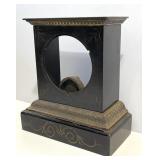 Antique Iron Empty Mantel Clock Case Body