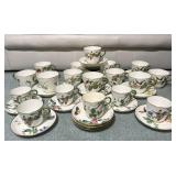Minton Butterfly & Dragonfly Pattern Tea Cup Set