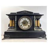Ingraham Mantel Clock Black Green