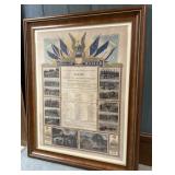WWI 1917 Military Roll of Honor Framed Poster