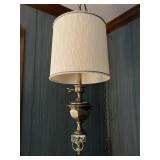 Vintage Brass Swag Lamp Hollywood Regency