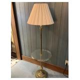 Brass & Glass Lamp Table Side Stand
