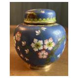 Chinese Cloisonné Ginger Jar Enameled Metal