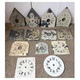 Mantel Clock Dials Vintage Antique Parts