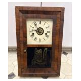 Antique Seth Thomas Shelf Clock Painted Dog