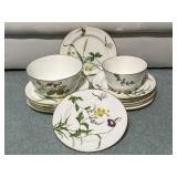 Minton Butterfly & Dragonfly Pattern Plates Bowls