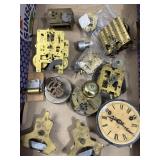 Clock Movements & Parts Lot