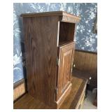 Wood Grain Cabinet End Table