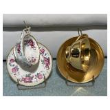 Royal Chelsea & 22K Gold Plated Tea Cup Sets