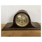Tambour Clock For Repair Vintage Humpback Mantel