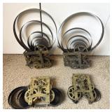 Clock Movement Parts Vintage Brass Antique