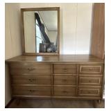 Bassett Dresser With Mirror Mid Century