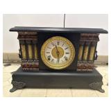 Sessions Neoclassical Mantel Clock Black Wood