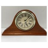 Mini Wooden Mantle Clock Quartz Battery Operated