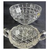 American Brilliant Cut Glass Candy Dish & Crystal