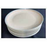 Pfaltzgraff Pastel Rim Dinner Plates