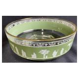 Vintage Wedgwood Jeanette Green Jasper Bowl