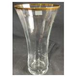 Mikasa Jamestown Gold Crystal Vase