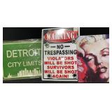 3 Metal Signs, Marilyn Monroe Others