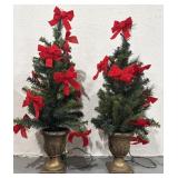 Pre-Lit Christmas Topiary Trees
