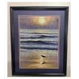 Framed Coastal Sunset Needlework