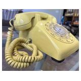 Western Electric Rotary Dial Yellow Phone Vintage