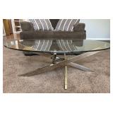 Modern Glass Chrome Coffee Table
