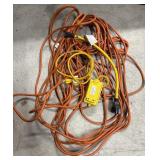 Orange Extension Cord With Portable GFCI