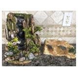 Aquarium Ornament Stone Waterfall Accessory Pair