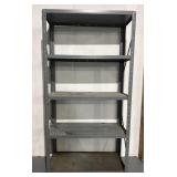 Gray Metal Storage Shelving Unit