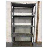 Gray Metal Storage Shelving Unit