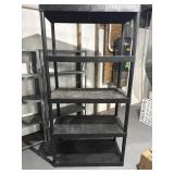 Black Plastic Storage Shelving Unit