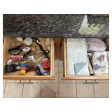 Kitchen Tools Towels Locks Two-Drawer Lot
