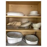 CorningWare Bakeware Serving Cabinet Lot