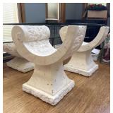 Post Modern Tessellated Side Table Pair
