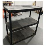 Black Plastic 3 Ft. Storage Shelf Rack
