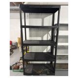 Black Plastic Storage Shelving Unit