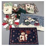 Christmas Linens & Snowman Rugs