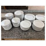 MSE Large White Dinner Serving Ware Set Plates
