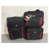 Andare Luggage Set 3-Piece Unused Black Red
