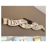 Live Well Love Laugh Wall Decor Sign