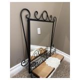 Wrought Iron Mirror Shelf Rack Pair