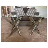 Modern Glass End Tables Pair